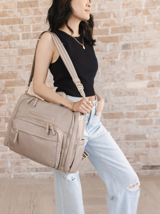 Shop JuJuBe Satchel Diaper Bag, Taupe at GoodBuy Gear