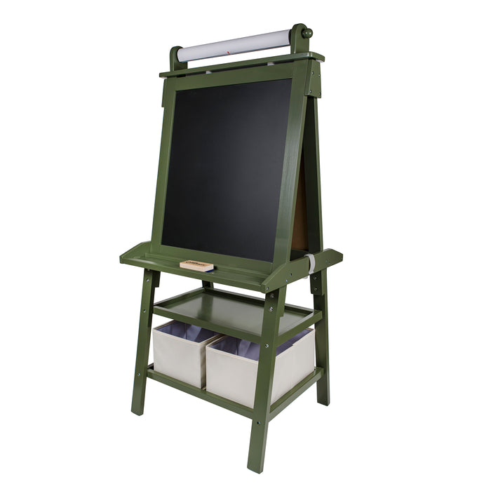 Little Partners Deluxe Deluxe Learn 'N Play Art Center Easel, Olive Green