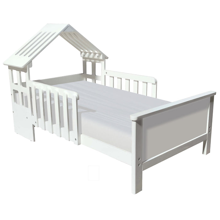 Little Partners Lil' House Toddler Bed, Soft White