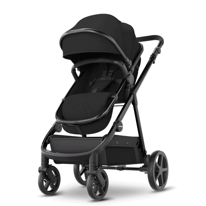 Shop Mompush Meteor 2 Stroller, Black, Black Frame, 2026 at GoodBuy Gear