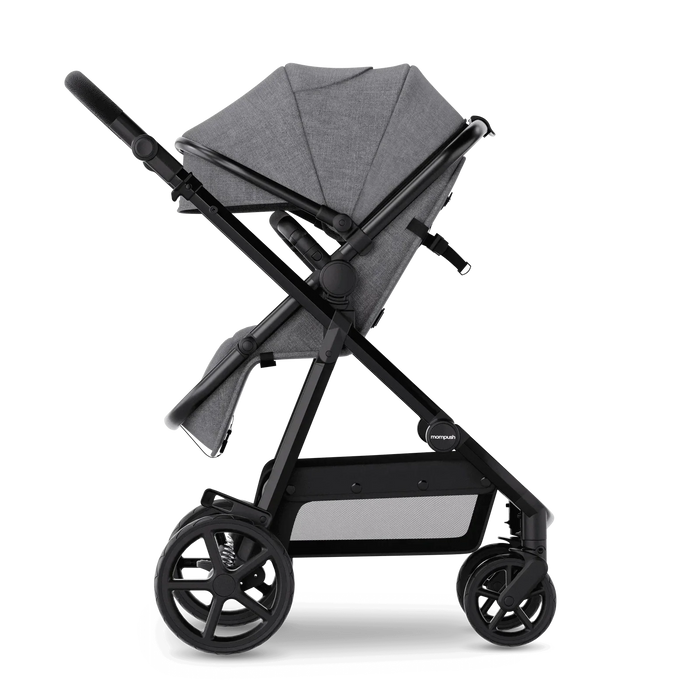 Mompush Meteor 2 Stroller, 2025, Black Frame, Grey