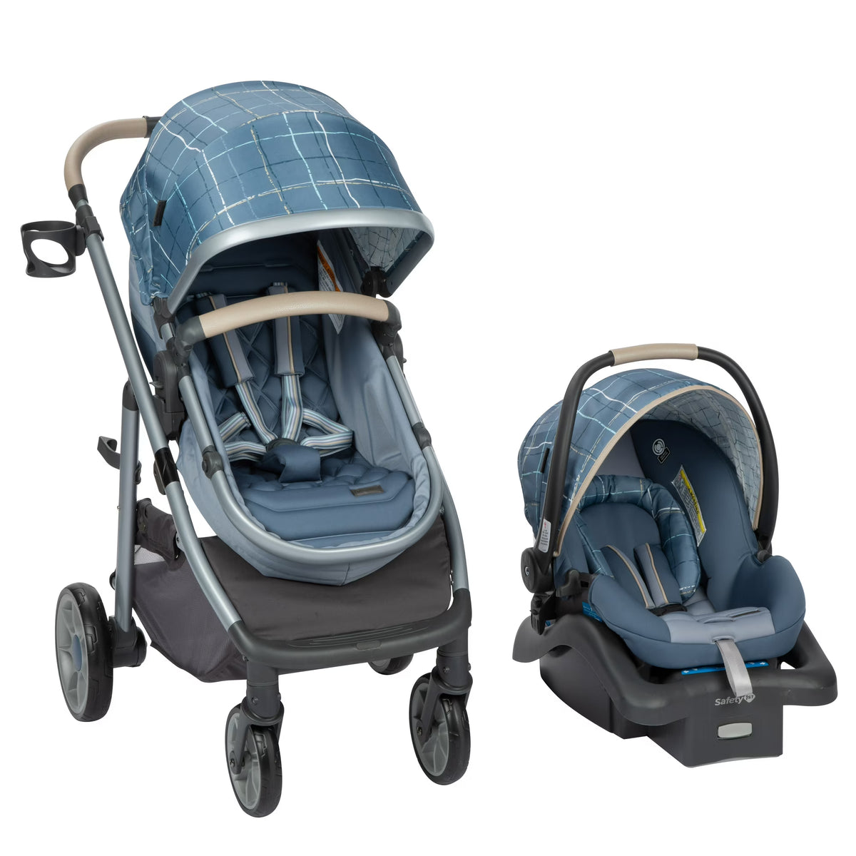 Monbebe 6-in-1 Modular Infant & Toddler Travel System, Plaid