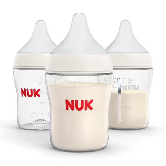 NUK Perfect Match Natural + Anti-Colic Bottle, 5oz, 3 Pack