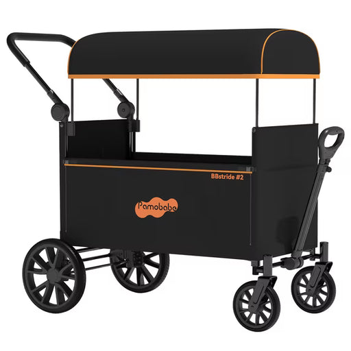 Shop Pamo Babe Wagon Stroller, Black with Orange Accents at GoodBuy Gear