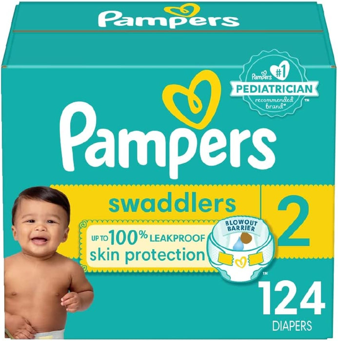 Pampers Pure Protection Diapers Size 2, 124 Count