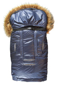 Shop Cover Baby Organic Premium Beige Wool Adjustable Footmuff, Pastel Navy at GoodBuy Gear