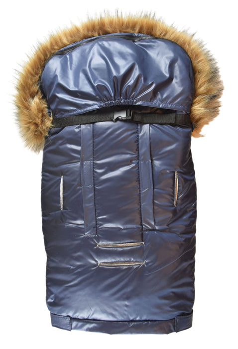 Shop Cover Baby Organic Premium Beige Wool Adjustable Footmuff, Pastel Navy at GoodBuy Gear