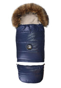 Shop Cover Baby Organic Premium Beige Wool Adjustable Footmuff, Pastel Navy at GoodBuy Gear