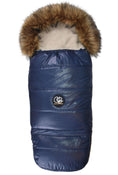 Shop Cover Baby Organic Premium Beige Wool Adjustable Footmuff, Pastel Navy at GoodBuy Gear