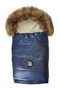 Shop Cover Baby Organic Premium Beige Wool Adjustable Footmuff, Pastel Navy at GoodBuy Gear