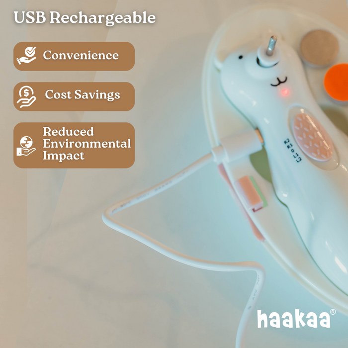 Shop Haakaa Happii Bear Rechargeable Nail Trimmer Set at GoodBuy Gear