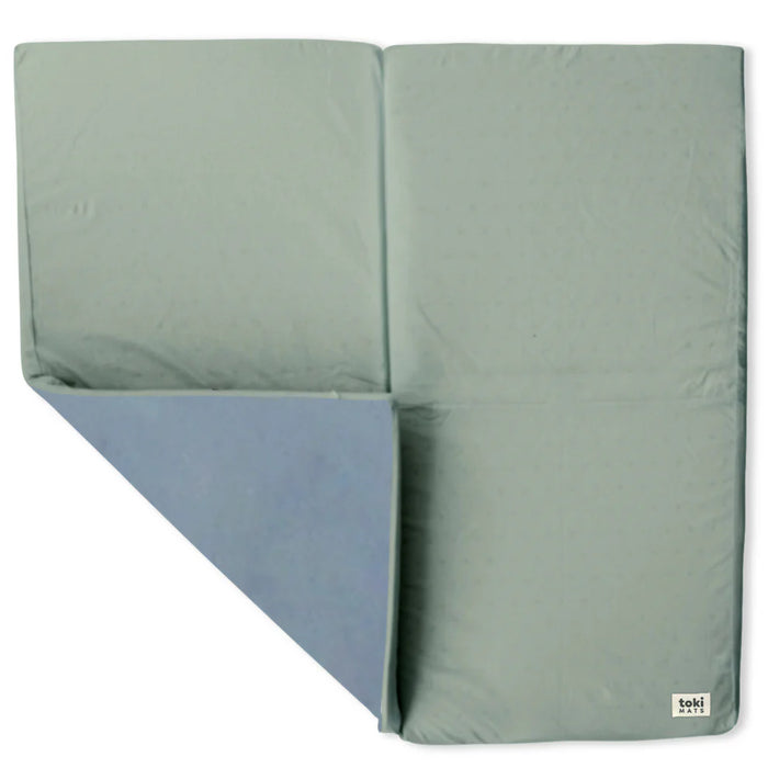 Toki Kids Mega Padded Play Mat 55" x 55", Sage + Breeze