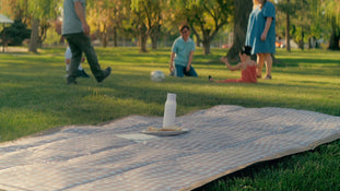 Shop Little Unicorn Outdoor Blanket, Beige Buffalo Check at GoodBuy Gear