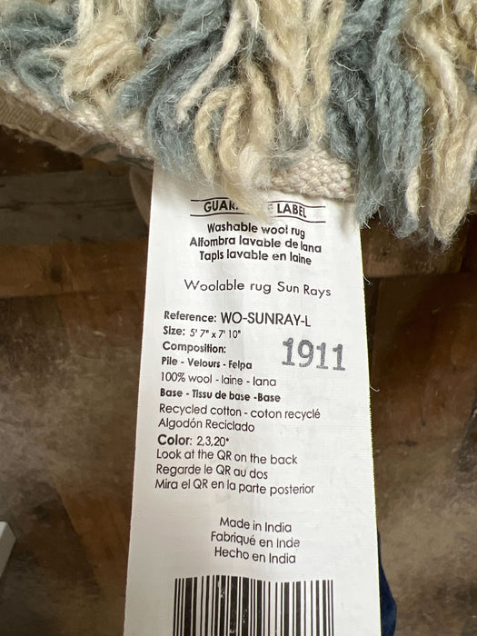 Lorena Canals Woolable Rug Sun Rays, 5' 7" x 7' 10"