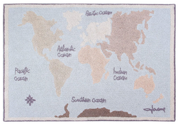 Shop Lorena Canals Washable Rug, Vintage map at GoodBuy Gear