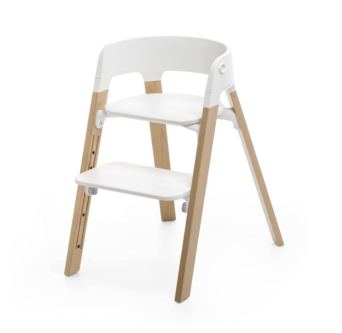 stokke steps white natural Stokke Steps Chair, White / Natural