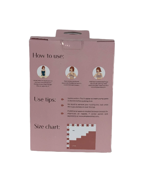Simple Wishes Hands Free Pumping Bra, Pink, XS-L