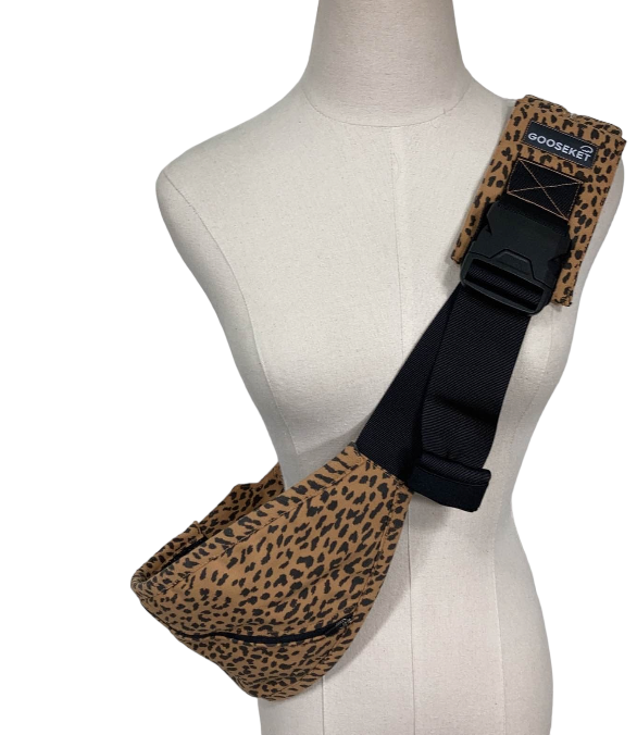 Gooseket Toddler Sling, Brown Leopard