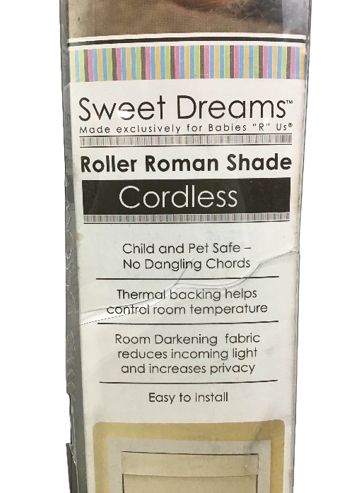 Sweet Dreams Cordless Roman Roller Shade 36”x64”