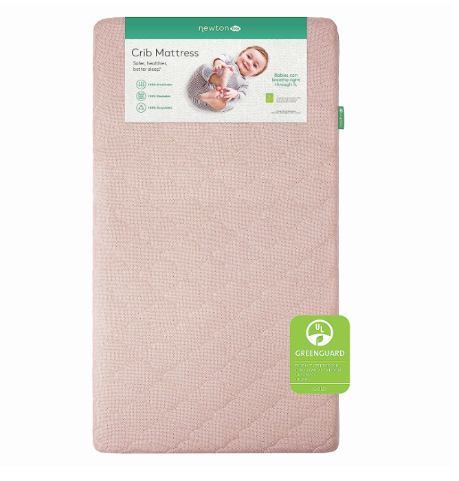 Newton Original Crib And Toddler Mattress, Pink