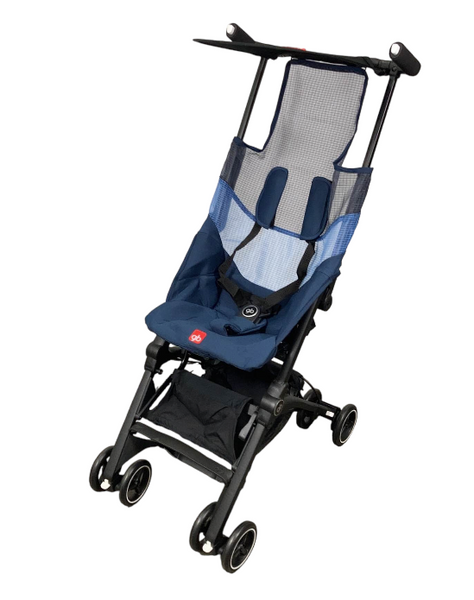  gb Pockit+ All-Terrain, Ultra Compact Lightweight Travel  Stroller with Canopy and Reclining Seat in Night Blue, 10.6 pounds : Baby