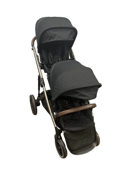 Cybex Gazelle S Double Stroller, 2020, Deep Black