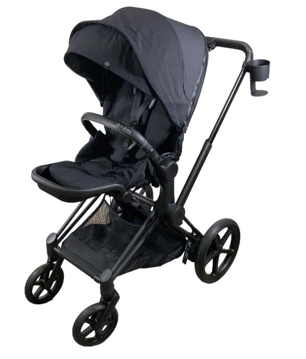 Cybex PRIAM Stroller, Matte Black, Deep Black, 2021