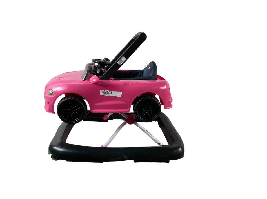 Bright Starts Ways To Play 4-In-1 Baby Activity Walker, Ford Mustang Pink