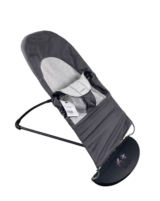 BabyBjorn Bouncer Balance, Dark Grey/Grey, Black Frame