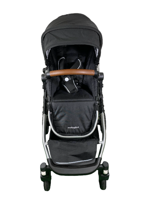 Mockingbird Single to Double 2.0 Stroller, 2024, Silver with Penny Leather, Watercolor Drops, Black