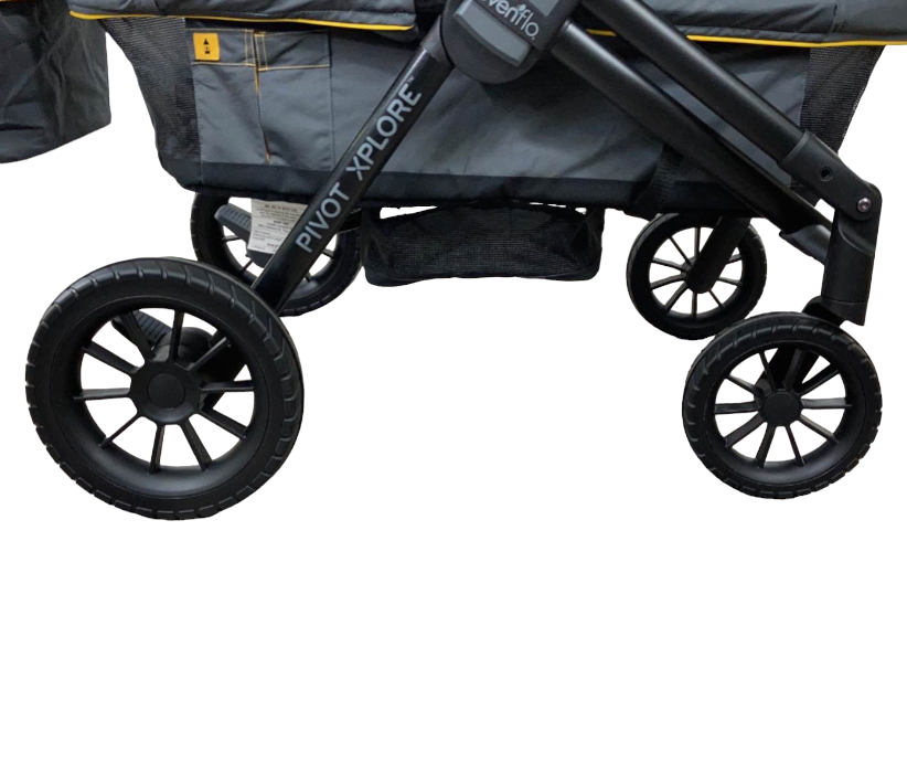 Evenflo Pivot Xplore All-Terrain Double Stroller Wagon, Adventurer Grey