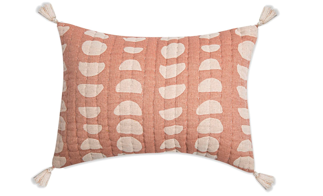 Crane Baby Cotton Muslin Jacquards Pillow, Copper Moon