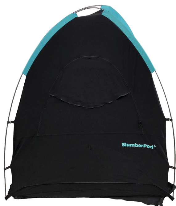 SlumberPod 2.0 Sleep Canopy, Black With Turquoise