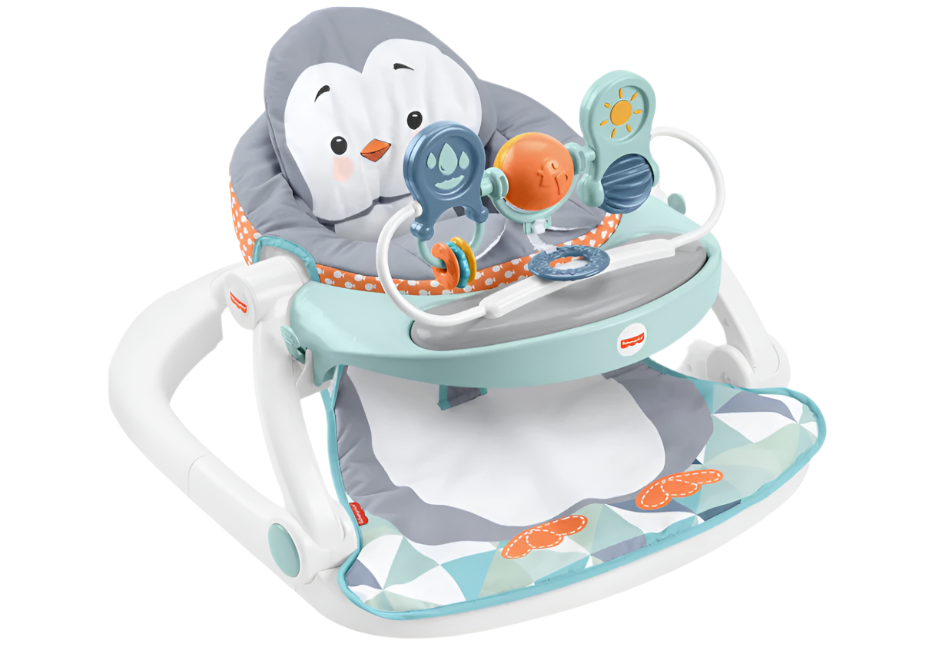 Fisher Price Premium Sit-Me-Up Floor Seat with Toy Tray, Penguin Island