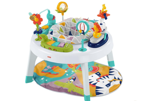 Fisher Price 3-in-1 Sit-to-Stand Activity Center, Spin 'N Play Safari