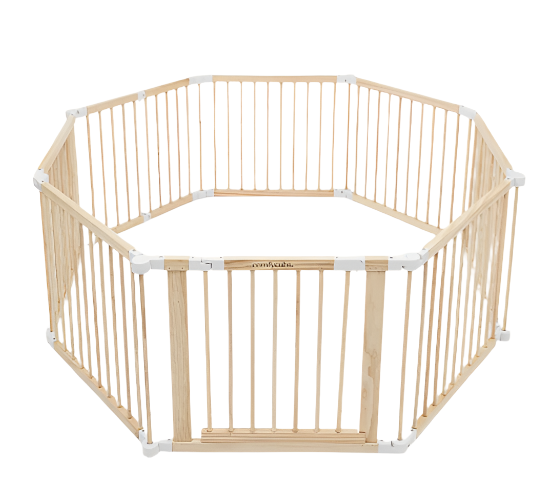 Comfy Cubs Playpen, Natural Wood