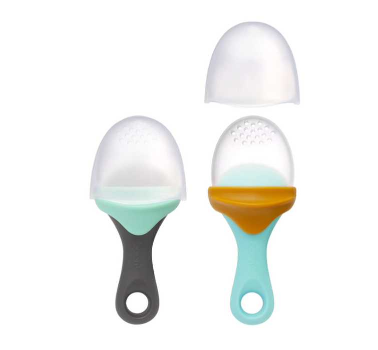 Boon Pulp Silicone Feeder, 2 Pack, Gray/Blue
