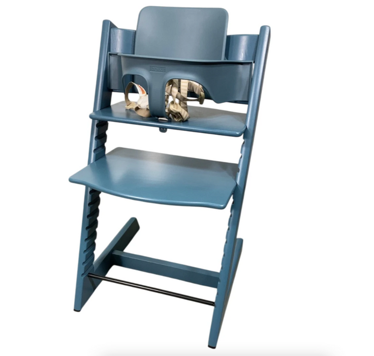 Shop Stokke Tripp Trapp High Chair With Baby Set, 2, Fjord Blue at GoodBuy Gear
