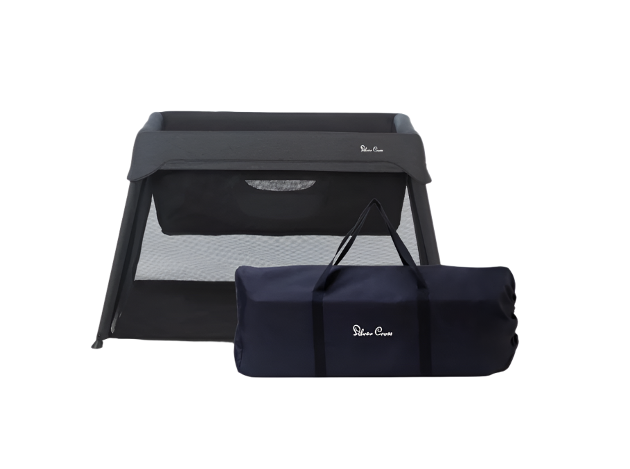 Silver Cross Sleep & Go 3 in 1 Travel Crib, Carbon