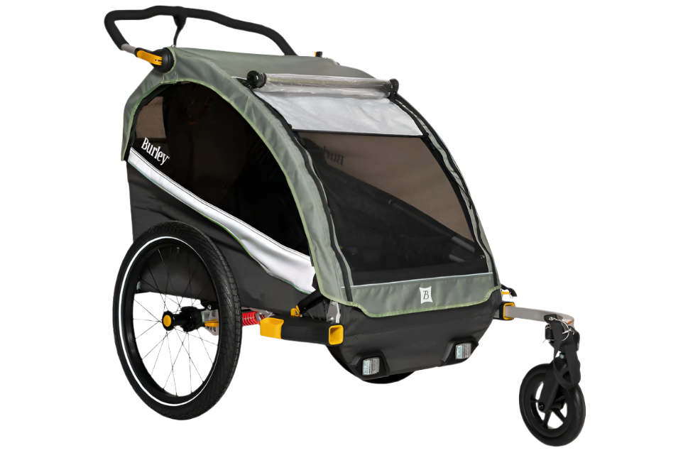 Burley D’Lite X 2 Seater Bike Trailer, Sage Green