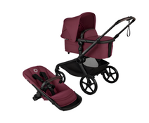 Shop Bugaboo Kangaroo Single To Double Stroller, 2024, Black, Dark Cherry, Dark Cherry at GoodBuy Gear