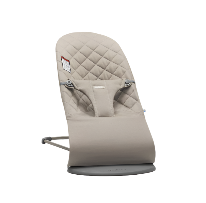 BabyBjorn Bouncer Balance, Dark Gray Frame, Sand Gray Quilt