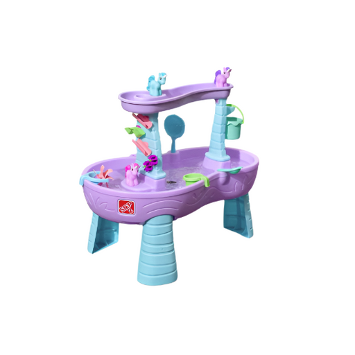 Shop Step2 Rain Showers and Unicorns Water Table, Purple & Blue at GoodBuy Gear