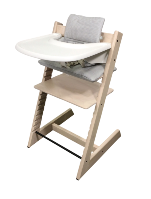 Shop Stokke Tripp Trapp High Chair Complete² + Newborn Set, Nordic Grey, Whitewash at GoodBuy Gear