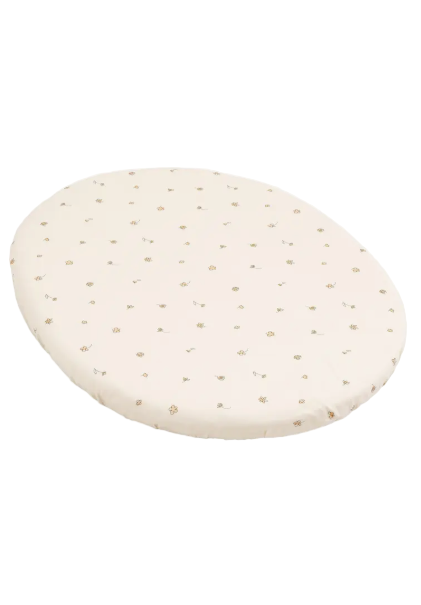 Shop Stokke Sleepi Mini Fitted Sheet, V3, Flower Ecru at GoodBuy Gear