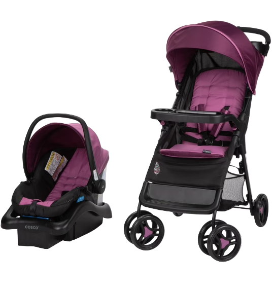 cosco lift and stroll plus travel system Cosco Kids Lift & Stroll DX Travel System, Free Spirit Purple