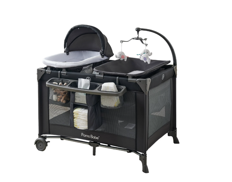 Pamo Babe Playard Deluxe Nursery Center, Black