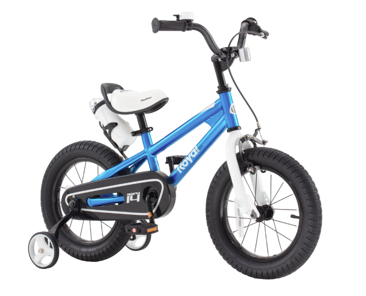RoyalBaby BMX Freestyle Bike With Training Wheels, Blue