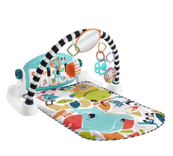 Fisher Price Glow And Grow Kick And Play Piano Activity Mat, New Blue