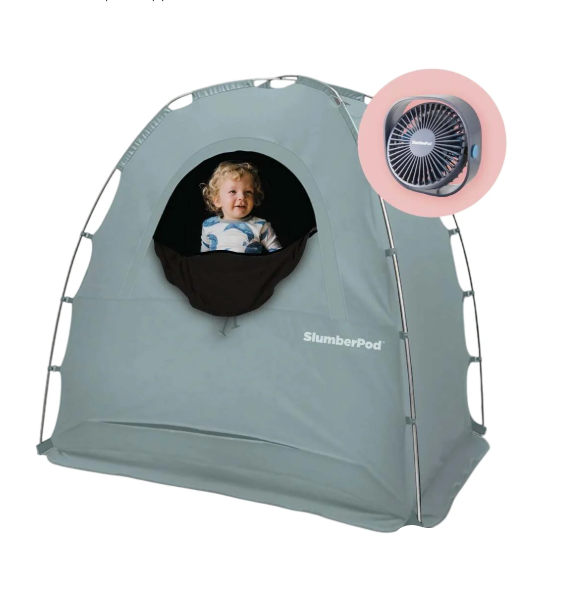 SlumberPod 3.0 Sleep Canopy with Fan, Slate Blue